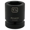 Dynamic Tools 1-1/4" X 1" Drive, 6 Point Standard Length, Impact Socket D025340